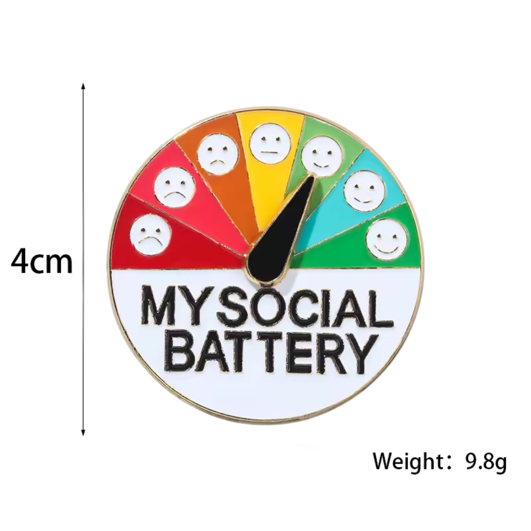 Pin deslizante de batería social