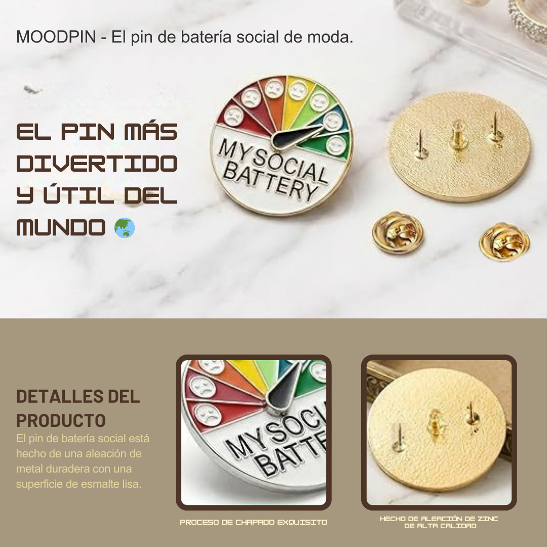 Pin deslizante de batería social